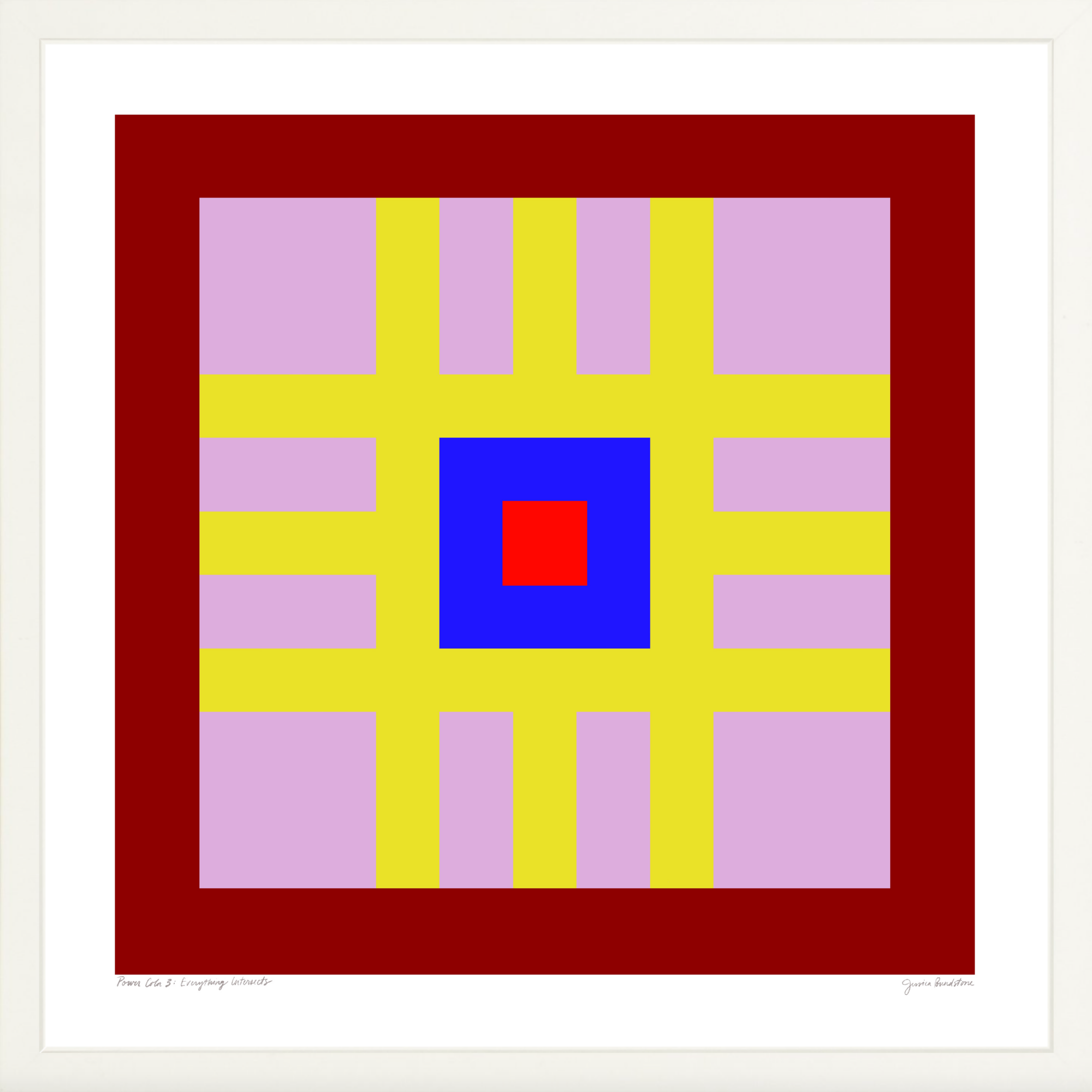 Power Color 3 Burgundy to Red - White Gallery Frame - Jessica Poundstone.png