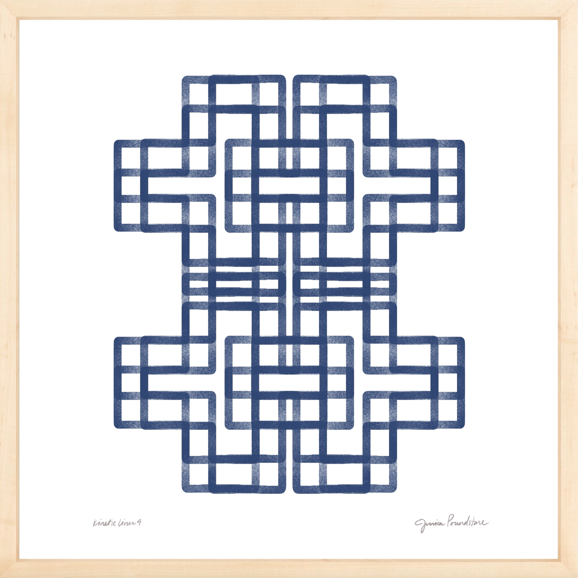 Kinetic Lines 4 - Natural Wood Frame - Jessica Poundstone.png