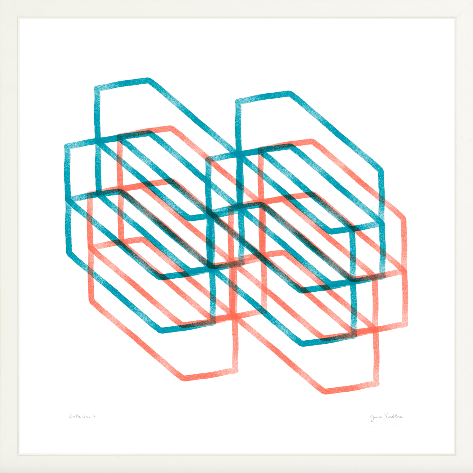 Kinetic Lines 11 - White Gallery Frame - Jessica Poundstone.png