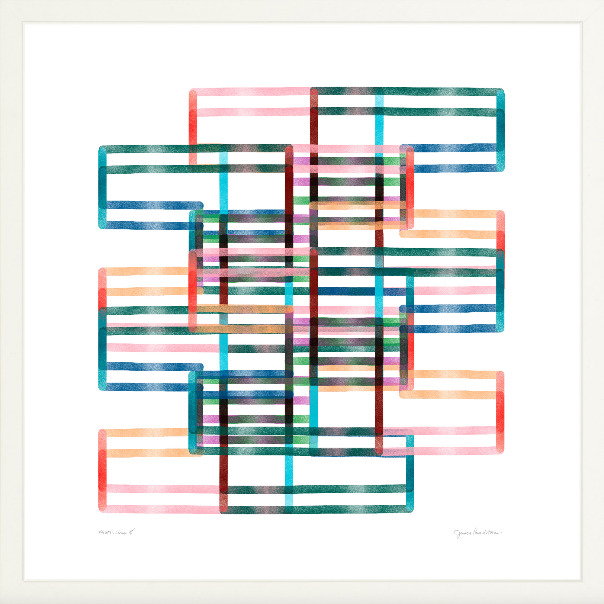 Kinetic Lines 18 - White Gallery Frame - Jessica Poundstone.png