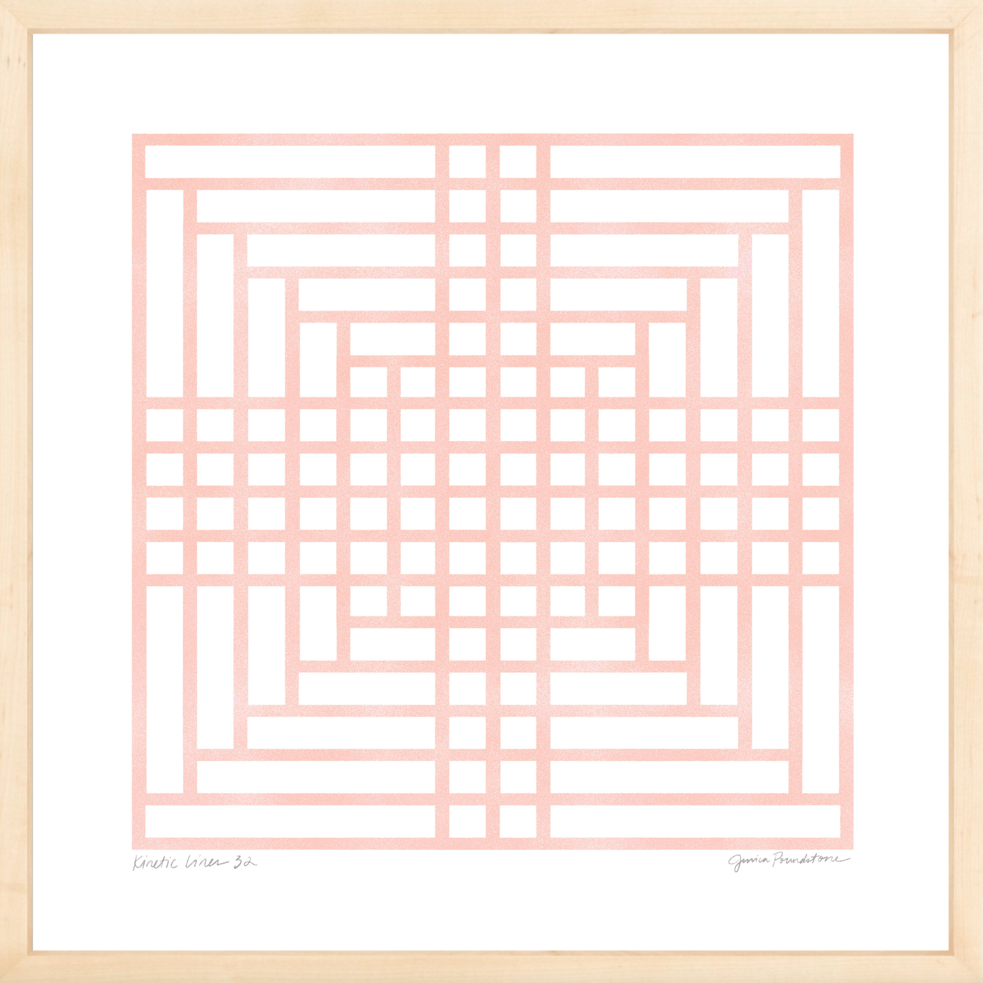 Kinetic Lines 32 - Natural Wood Frame - Jessica Poundstone.png