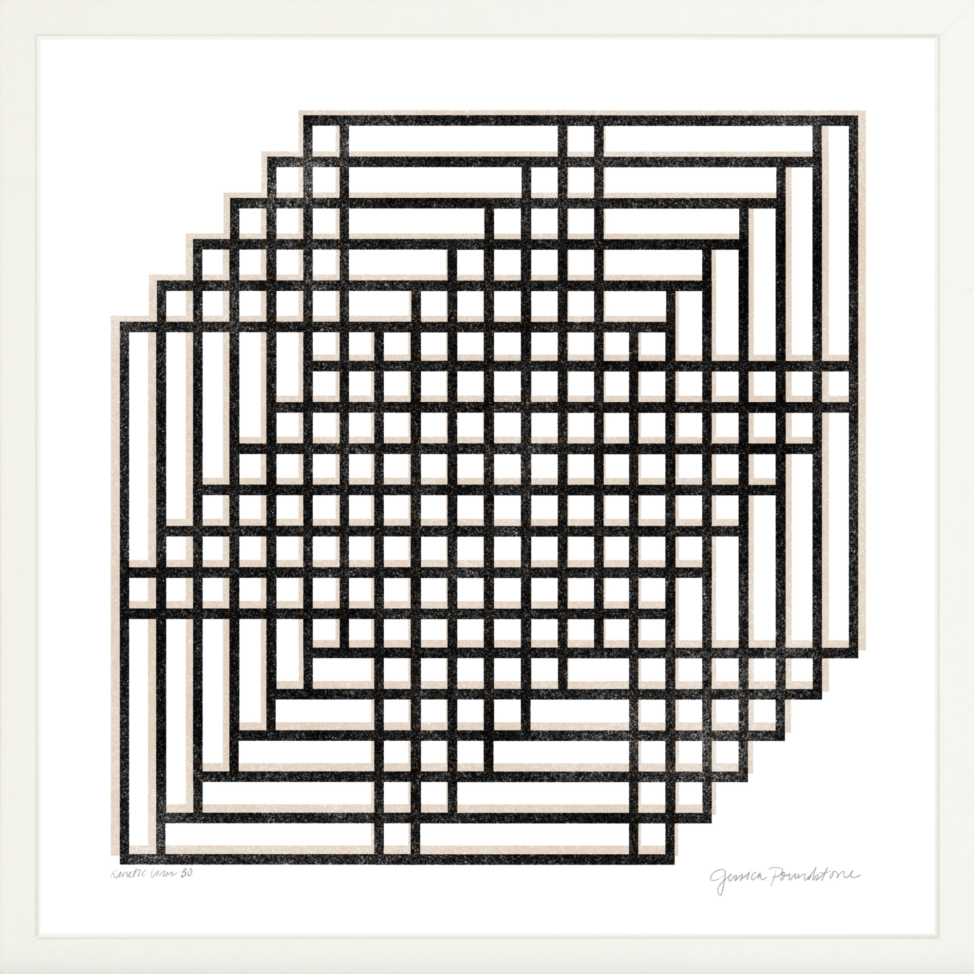 Kinetic Lines 30 - White Gallery Frame - Jessica Poundstone.png