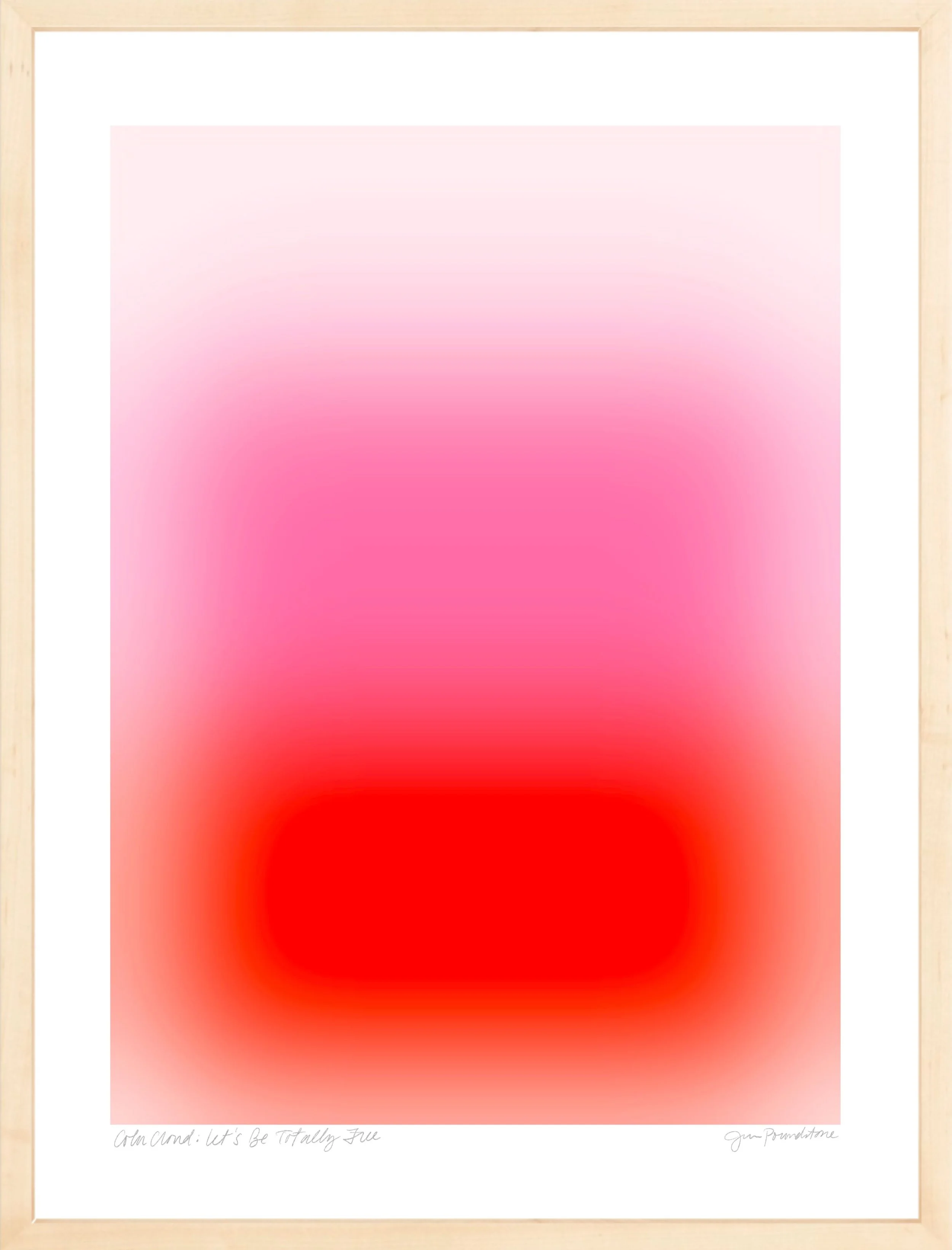 Color Cloud - Let's Be Totally Free - Jessica Poundstone - Natural Wood Frame.jpg