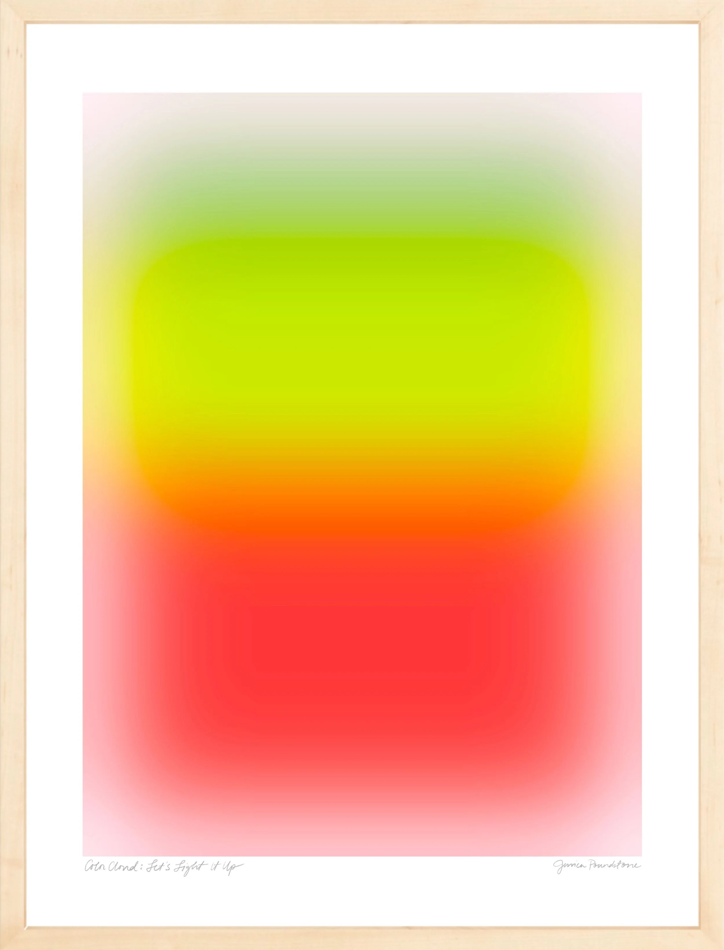 Color Cloud - Let's Light It Up - Natural Wood Gallery Frame - Jessica Poundstone.jpg
