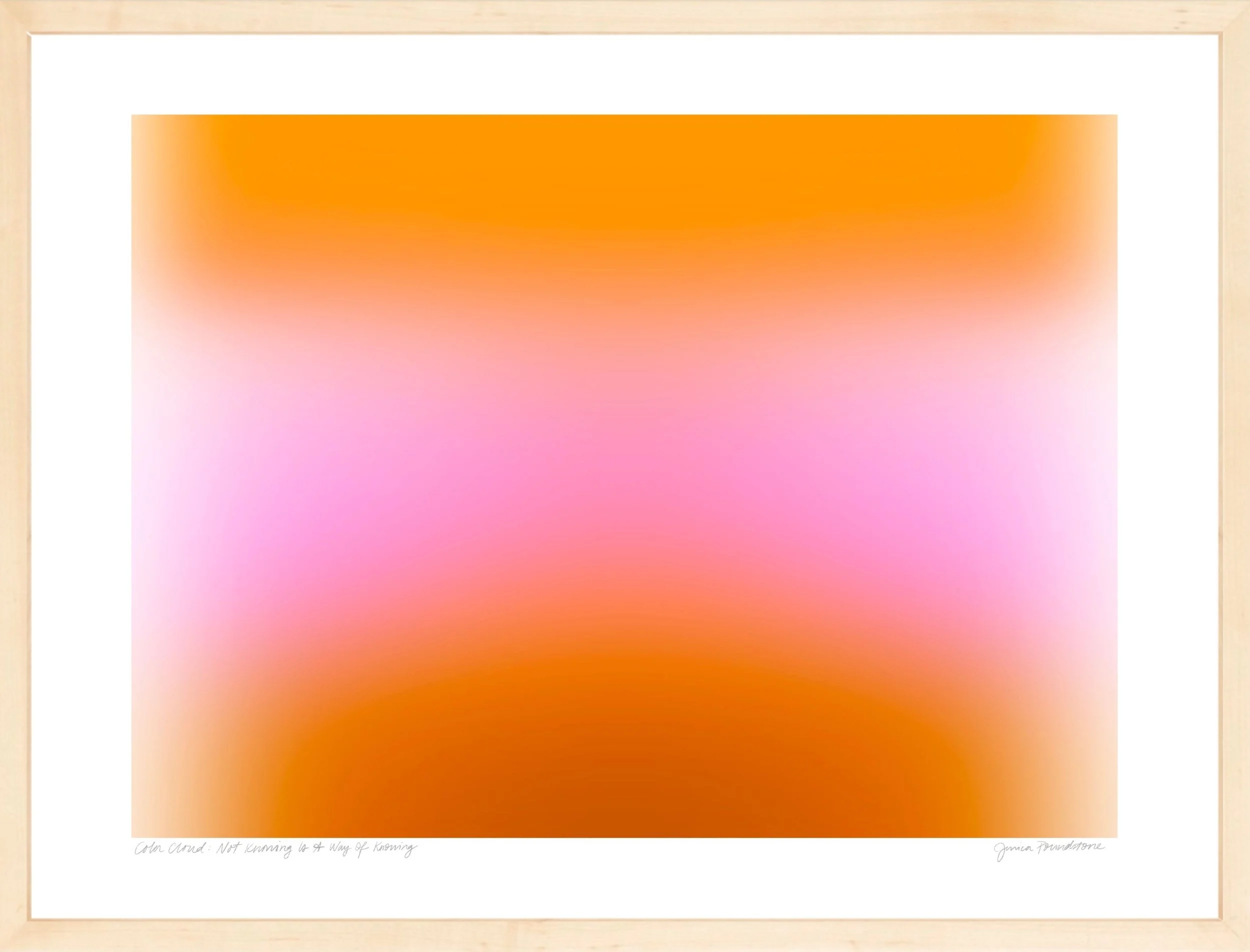 Color Cloud - Not Knowing Is a Way Of Knowing - Natural Wood Gallery Frame - Jessica Poundstone.jpg