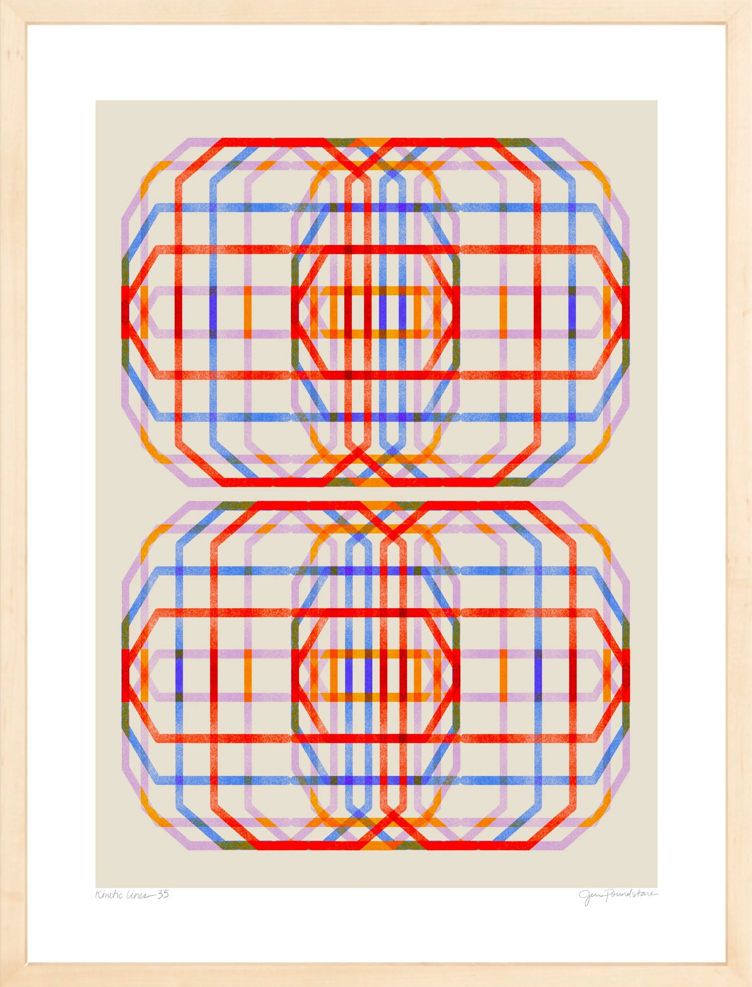 Kinetic Lines 35 - Natural Wood Frame - Jessica Poundstone.jpg
