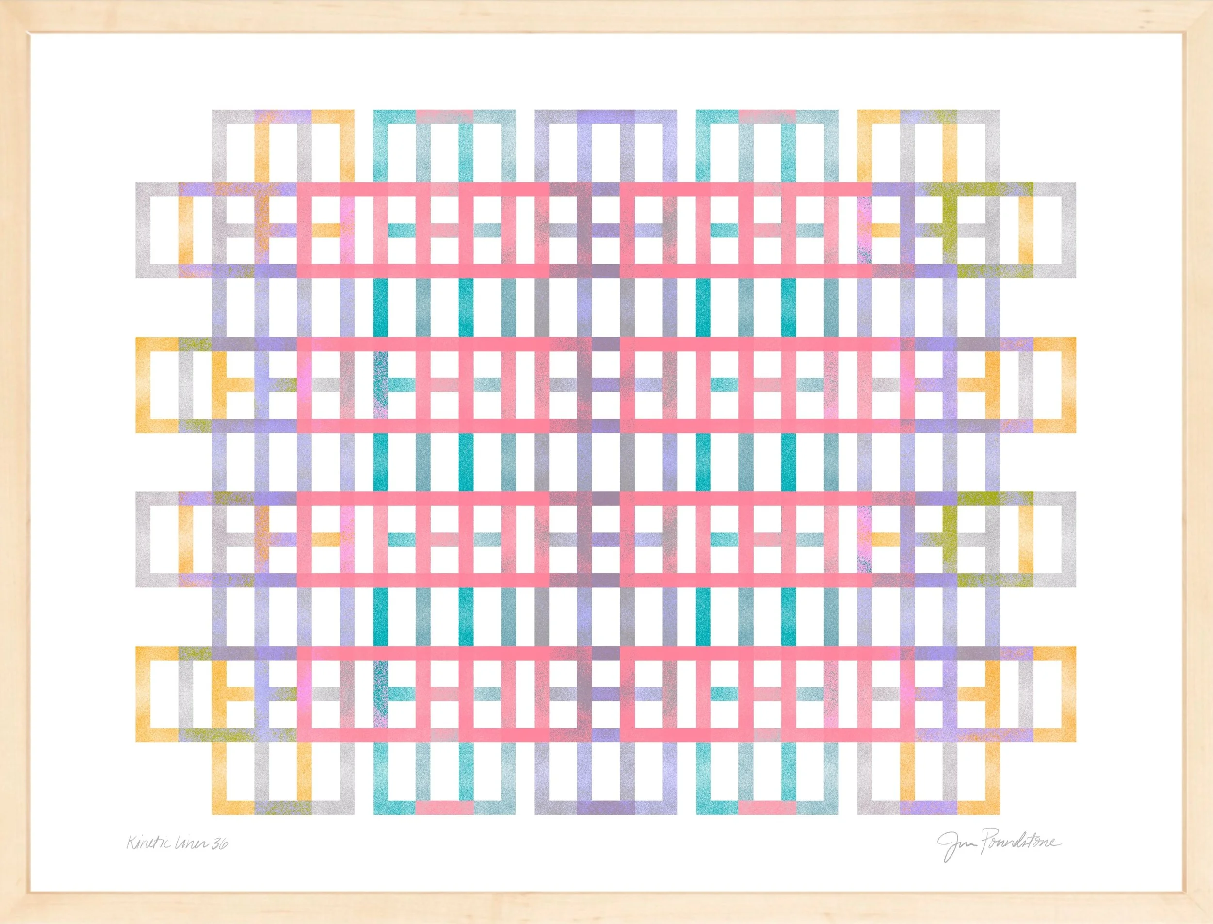 Kinetic Lines 36 - Natural Wood Gallery Frame - Jessica Poundstone.jpg