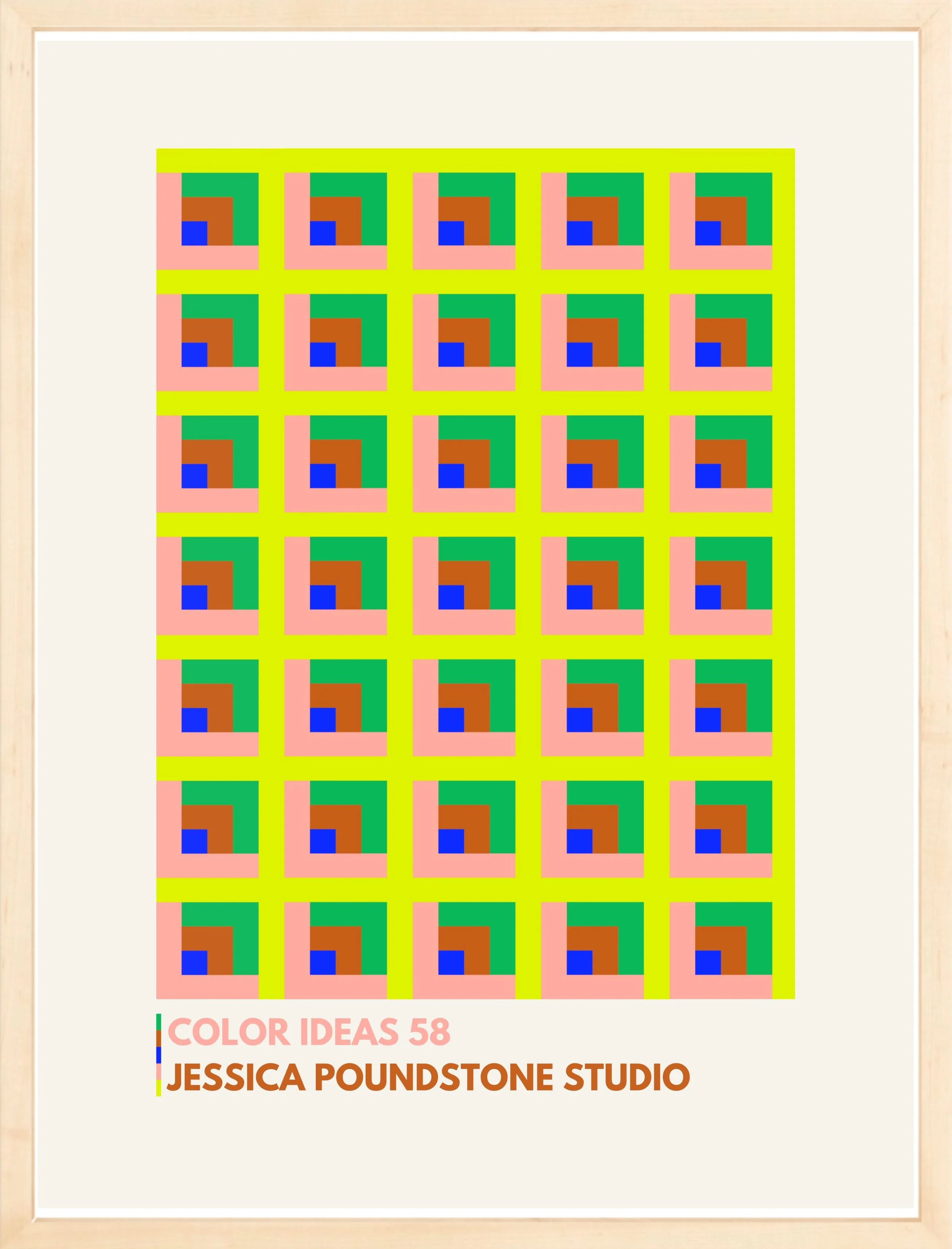Color Ideas 58 Poster - Natural Wood Gallery Frame - Jessica Poundstone Studio.jpg