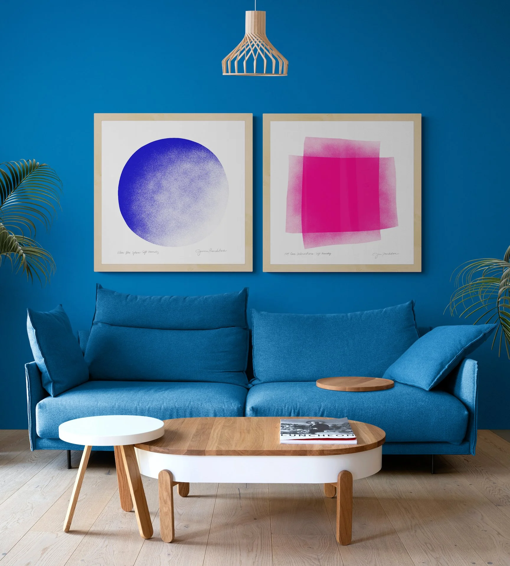 Klein Blue & Hot Rose Intersections - Soft Geometry - Cerulean Room Mockup - Web.jpg