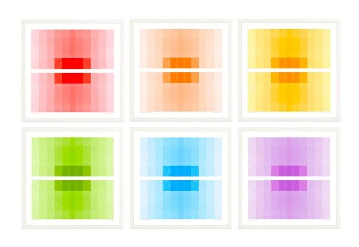 Pastel Rainbow Set Of 6 With White Frames.jpg