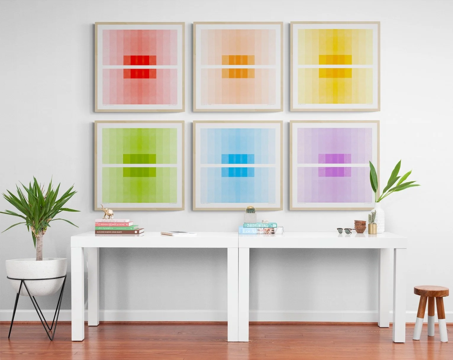 Pastel Rainbow Set Of 6 In Hallway.jpg