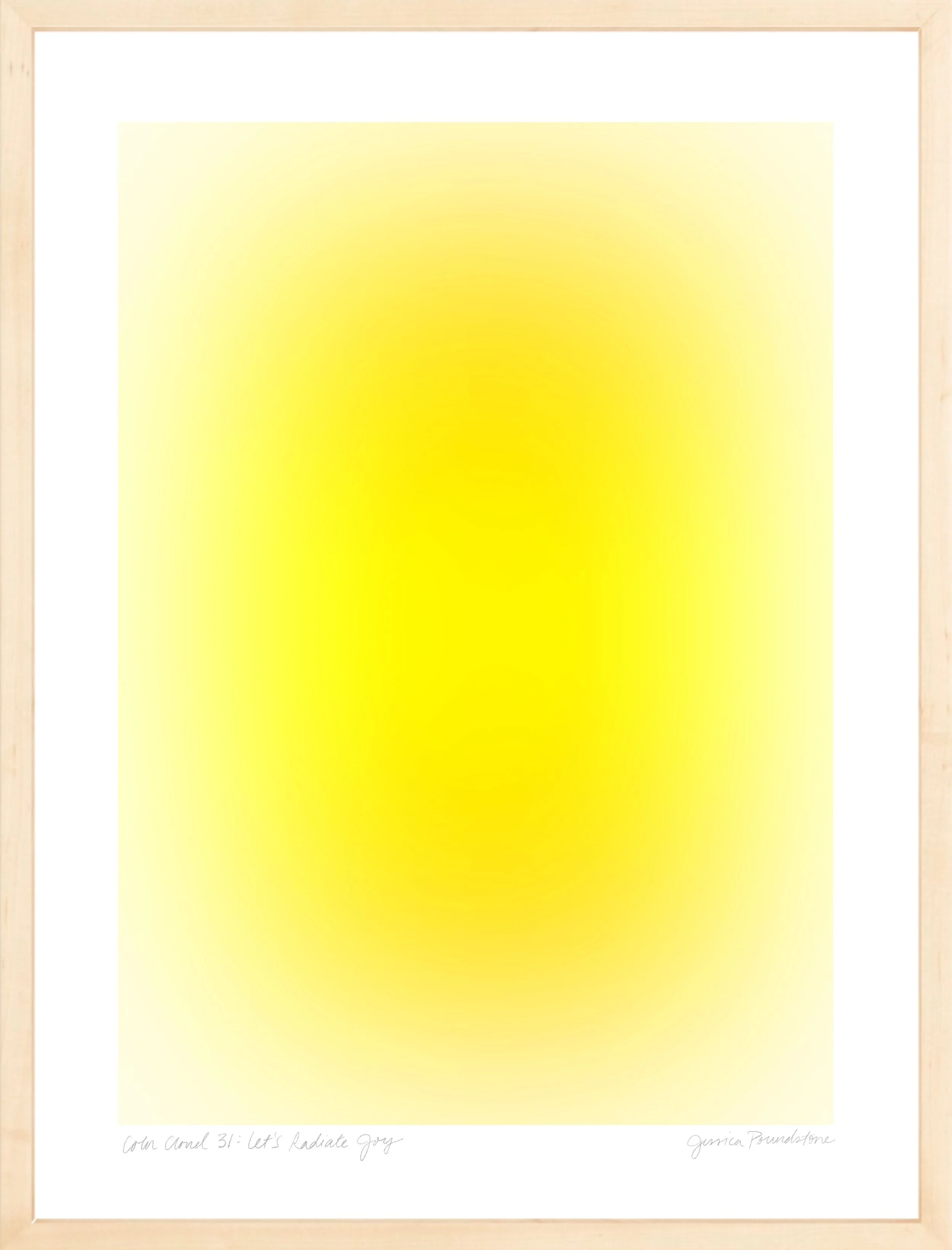 Color Cloud 31 - Let's Radiate Joy - Jessica Poundstone - Natural Wood Frame.jpg