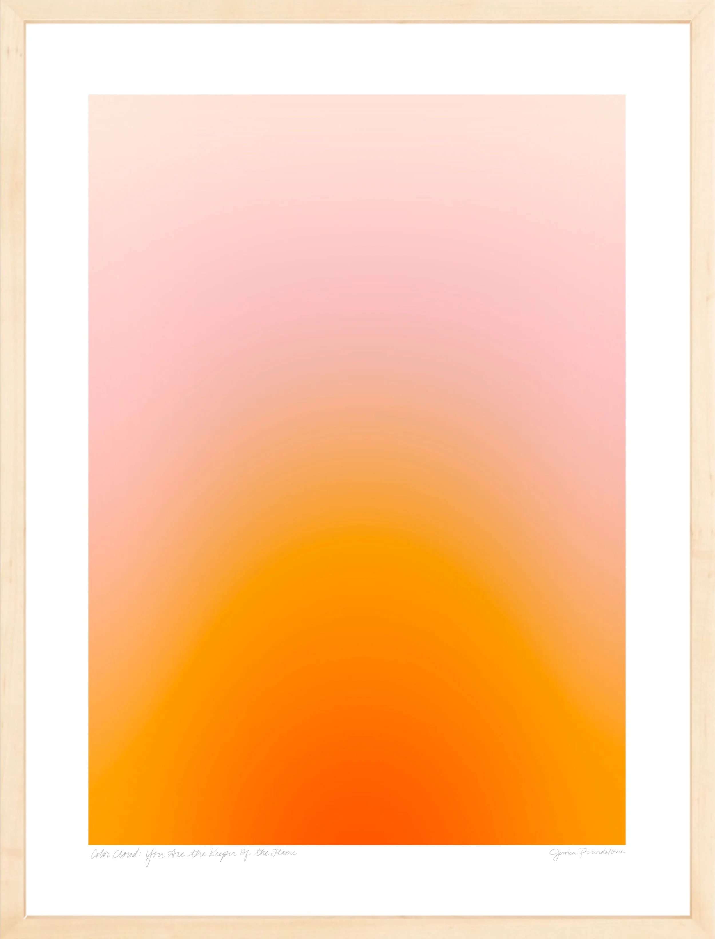 Color Cloud - You Are The Keeper Of The Flame - Natural Wood Frame - Jessica Poundstone.jpg