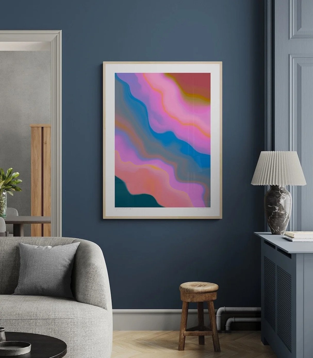 [NEW: Hyperspectral Sensing 18 available at jessicapoundstone.com 💙] The pieces in this series borrow the visual language of electromagnetic and hyperspectral (can&rsquo;t be seen with human eyes) imaging to remind us that many things are very real 