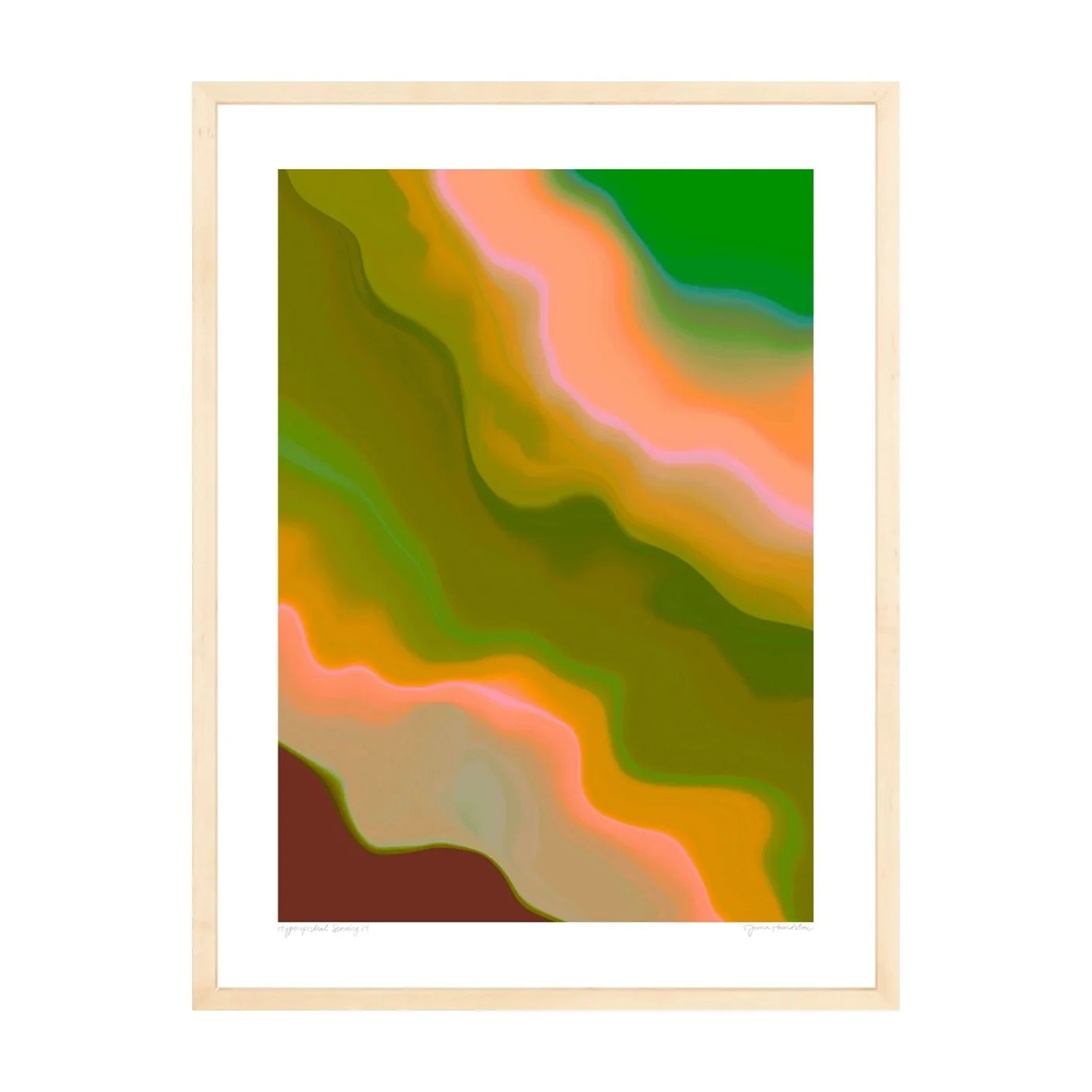 [NEW: Hyperspectral Sensing 19 available at jessicapoundstone.com 💚] The pieces in this series borrow the visual language of electromagnetic and hyperspectral (can&rsquo;t be seen with human eyes) imaging to remind us that many things are very real 