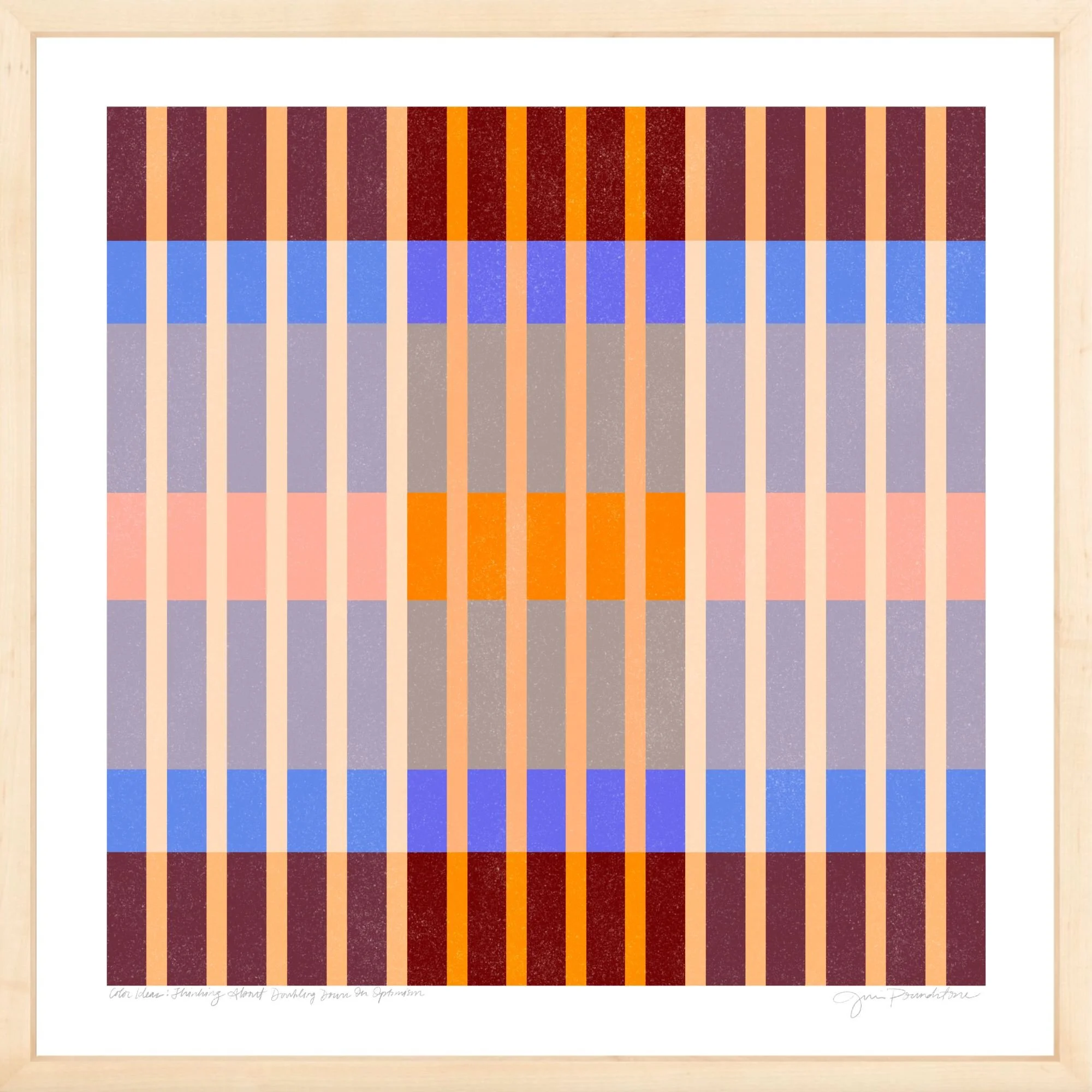 Color Ideas - Thinking About Doubling Down On Optimism - Natural Wood Gallery Frame - Jessica Poundstone.jpg
