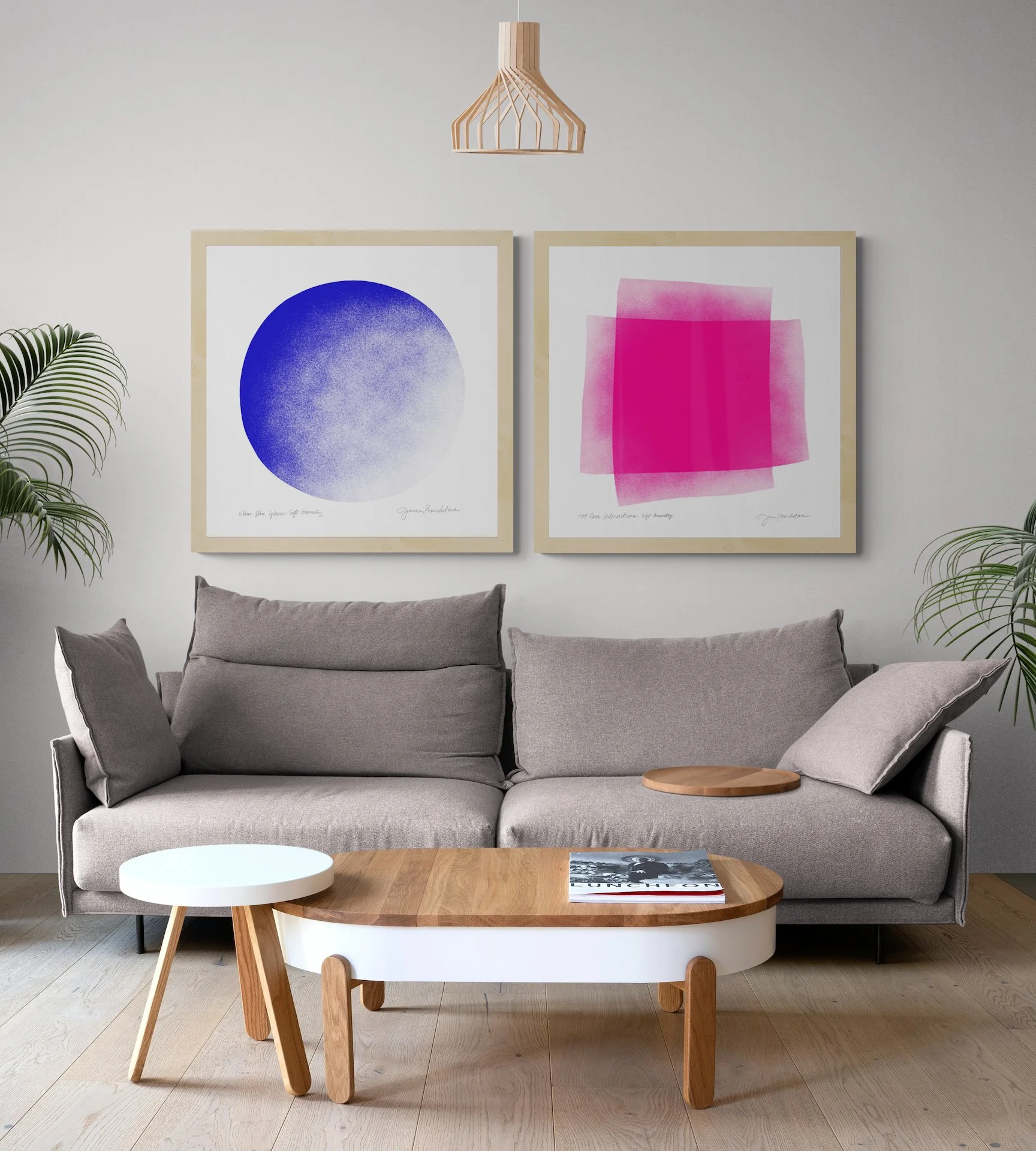 Klein Blue & Hot Rose Intersections - Soft Geometry - Grey Room Mockup - Web.jpg