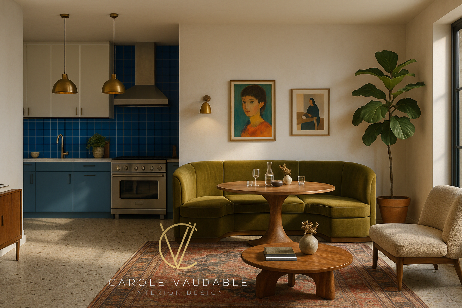 Carole Vaudable Interior Design_Upper East Side_Blue Klein terrazzo Küche.png