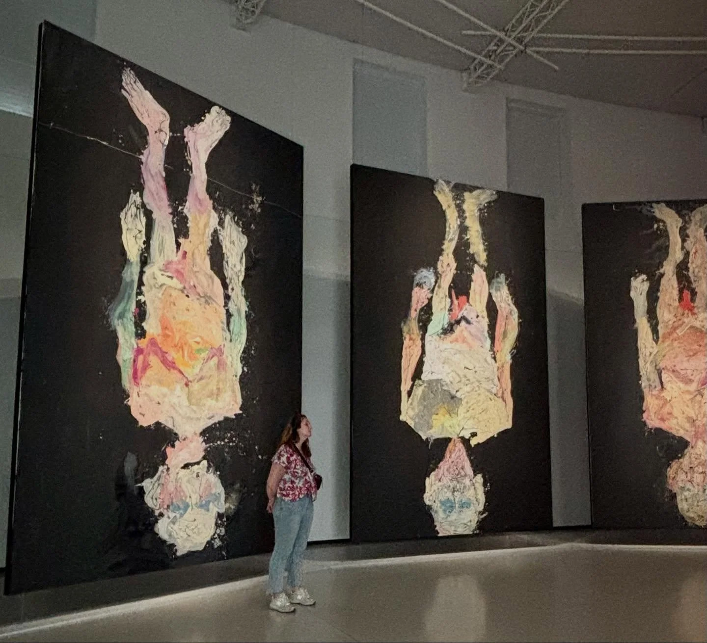 🟣Have you ever looked at something upside down and realized it made more sense that way?

That&rsquo;s how I felt looking at Baselitz&rsquo;s huge painting at the Bourse de Commerce. The figure is hanging head down, thick with paint, raw and powerfu