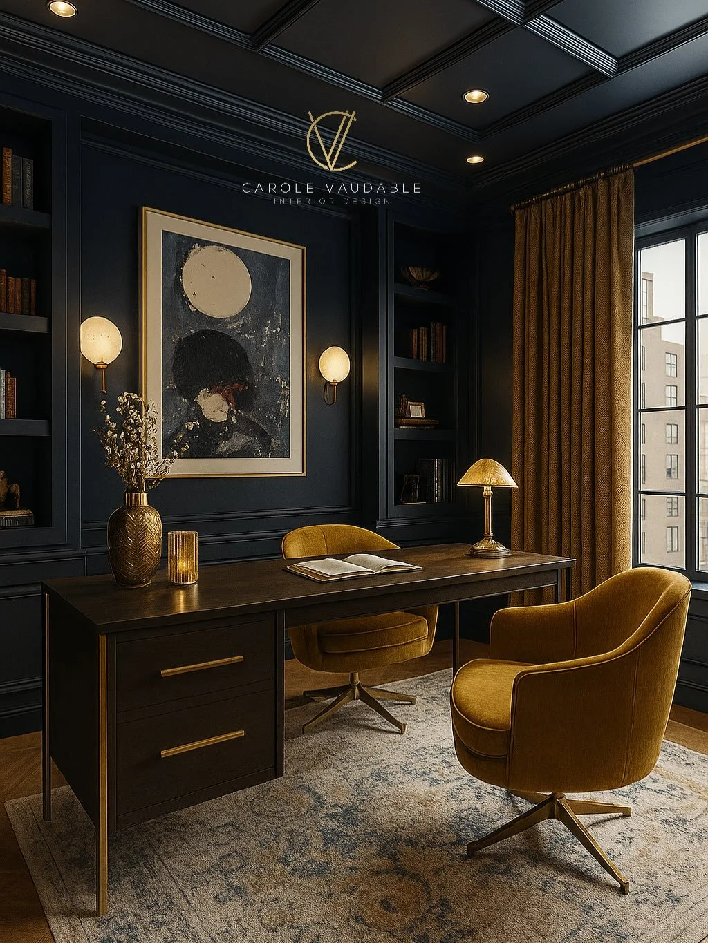 f your home office doesn&rsquo;t shift your state, it&rsquo;s not doing its job.

Here, in this proposal, I wanted to create a space that supports the person sitting in it not just decorate around them: 

&gt; Navy walls to ground the mind. &gt; Must