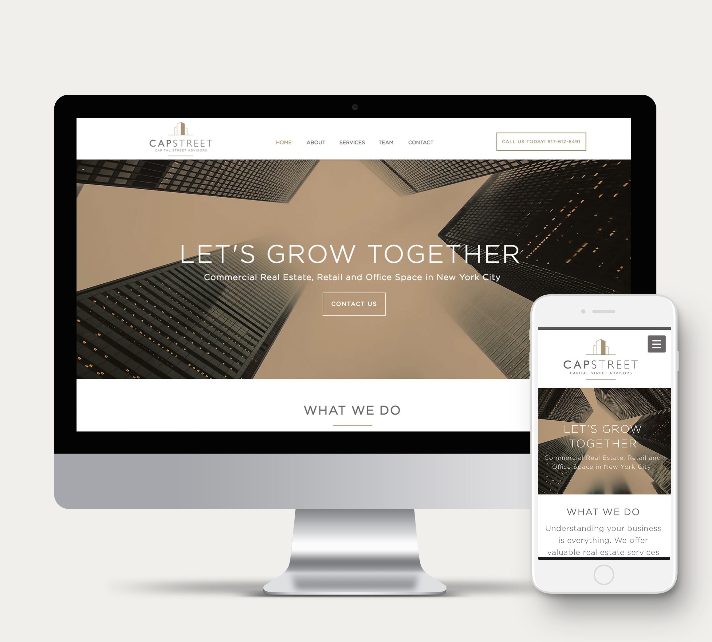A website design project for Capital Street Advisors