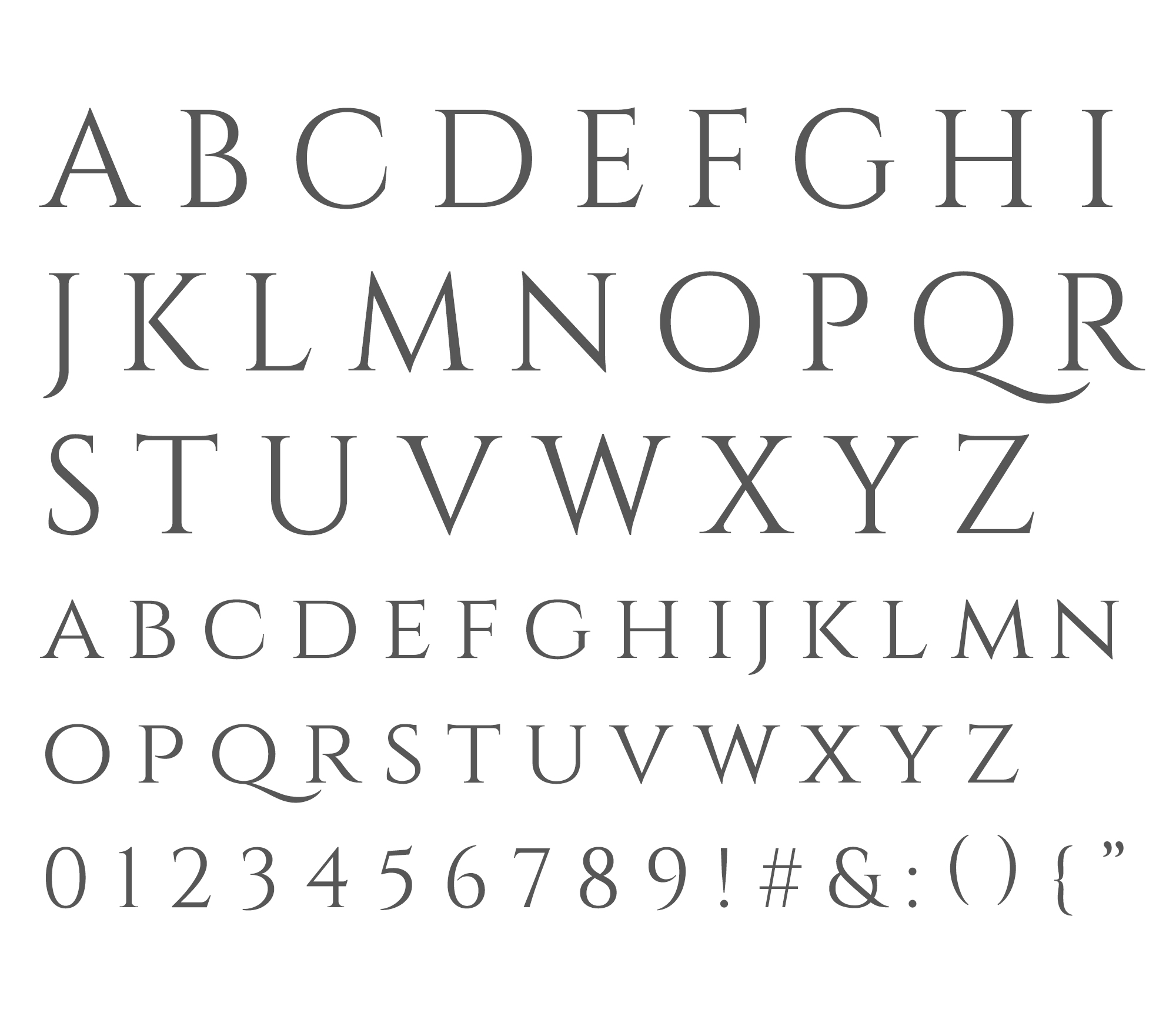 Wednesday inspiration: font & typography | No.8-Cinzel alphabet posted on White Box Design Studio