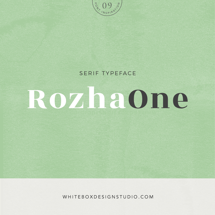 Wednesday inspiration: font & typography | No.9-Rozha One posted on White Box Design Studio