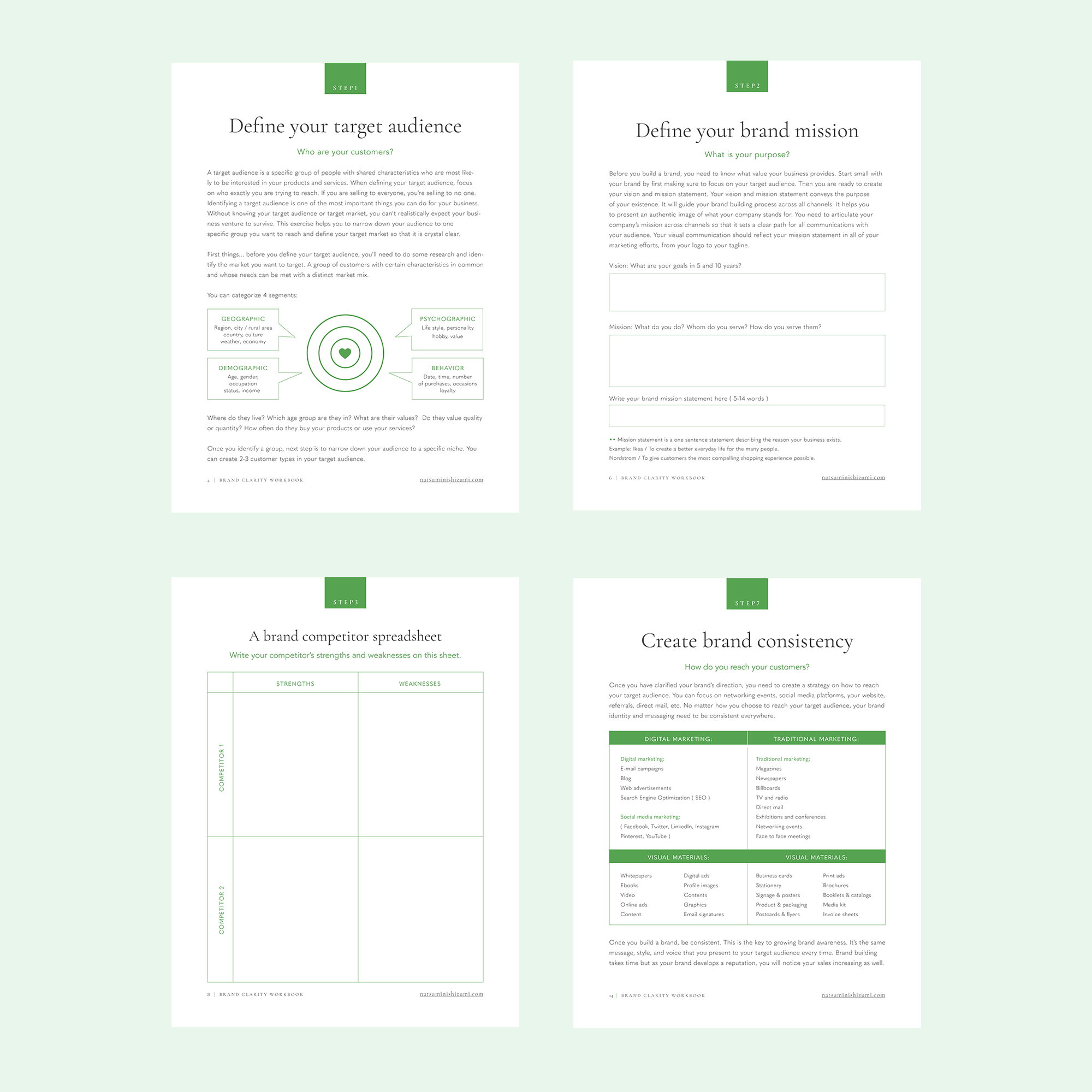 Brand Clarity Workbook by Natsumi Nishizumi