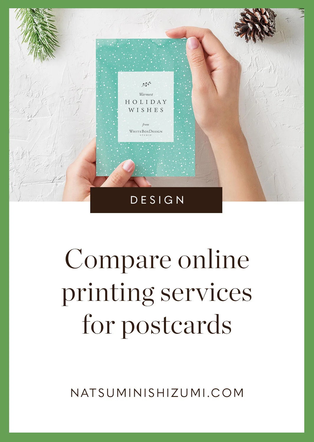 Compare online printing services for postcards Natsumi Nishizumi
