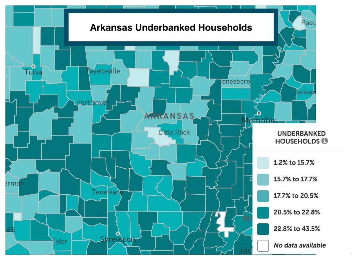 Highest Percentage of Underbanked Households - Lee County - 29.8% Maps courtesy of Prosperity Now