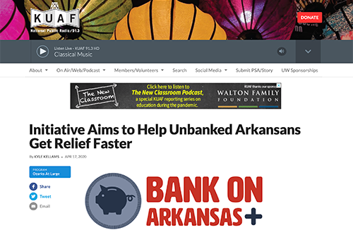  Initiative Aims to Help Unbanked Arkansans Get Relief Faster