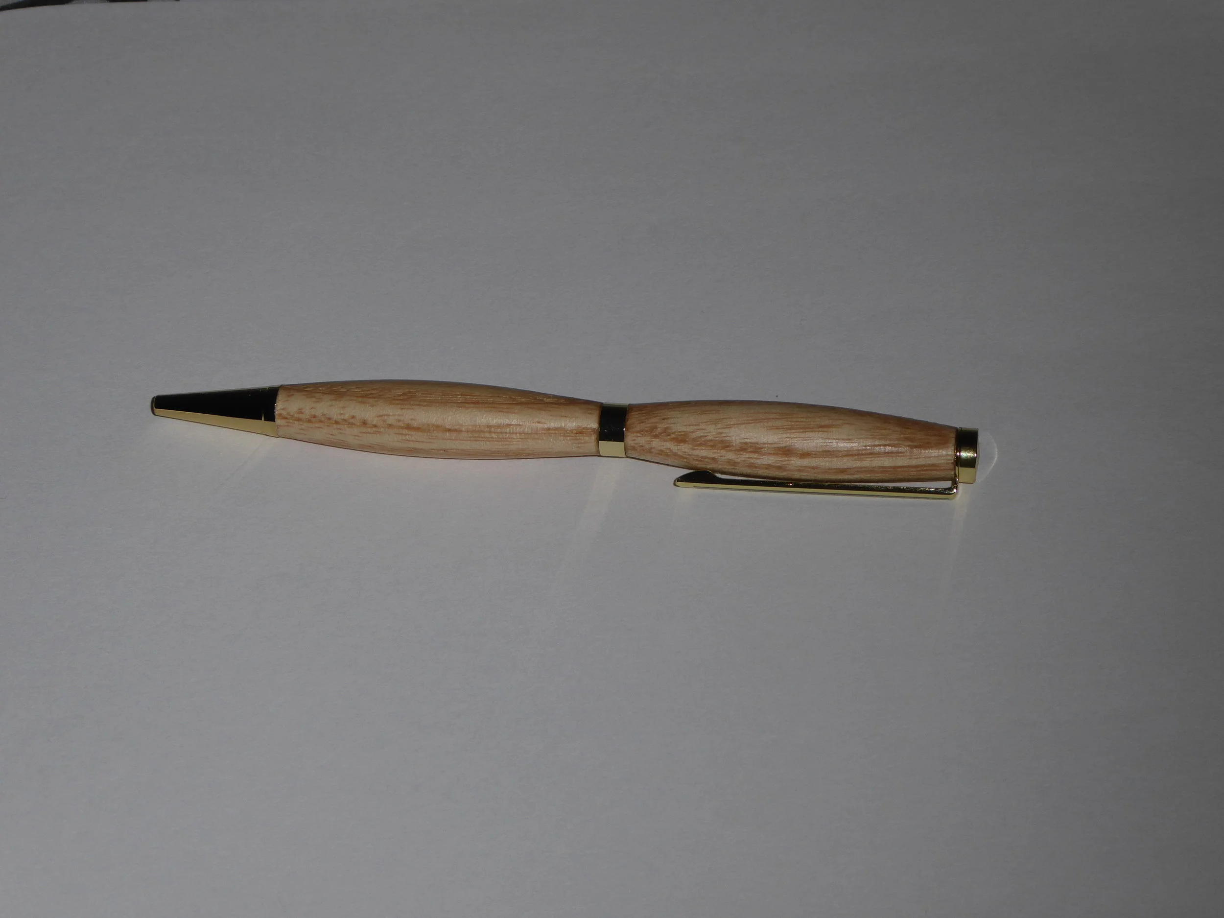 Ash wood gold pen