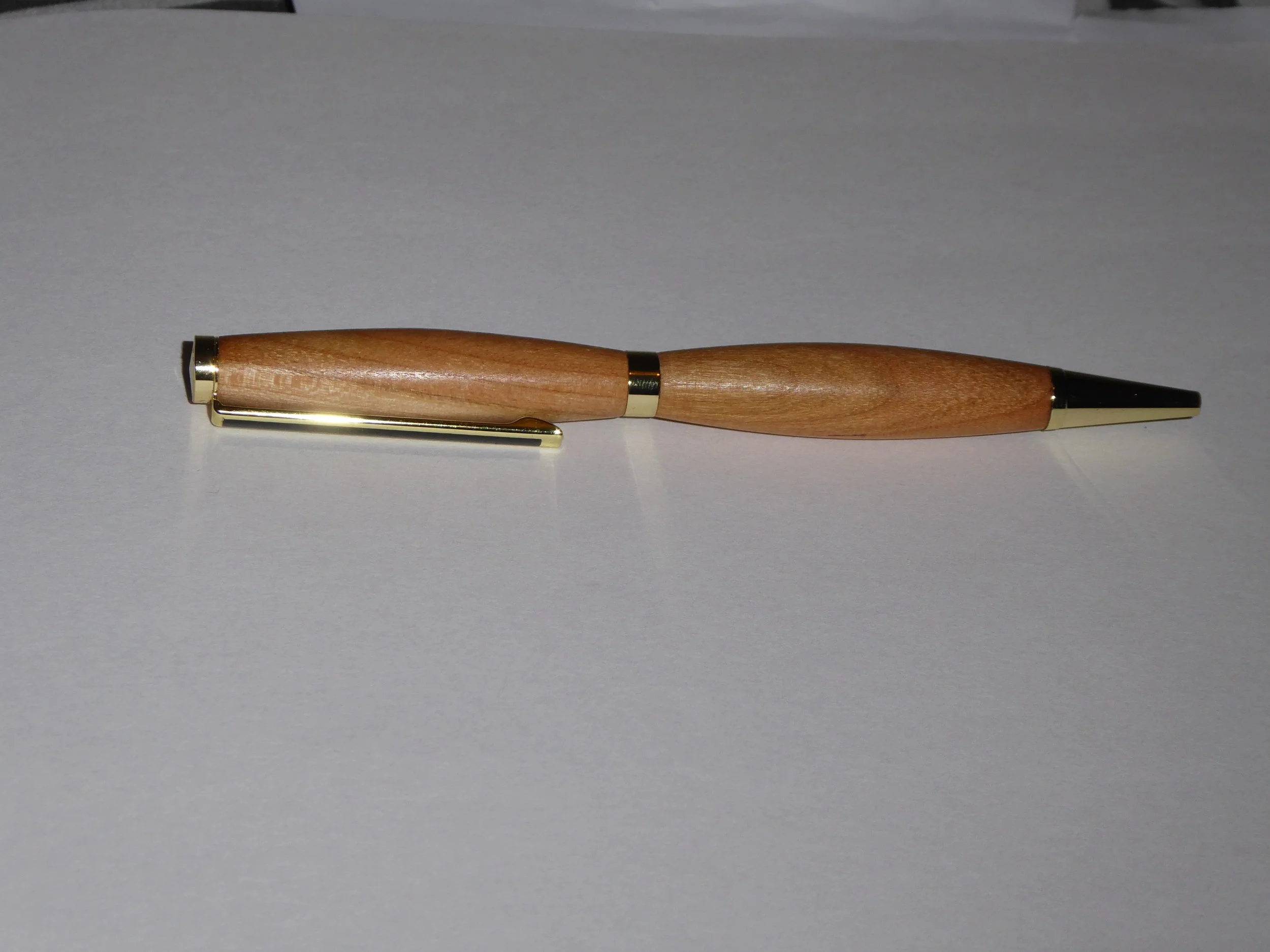 Cherry wood gold pen