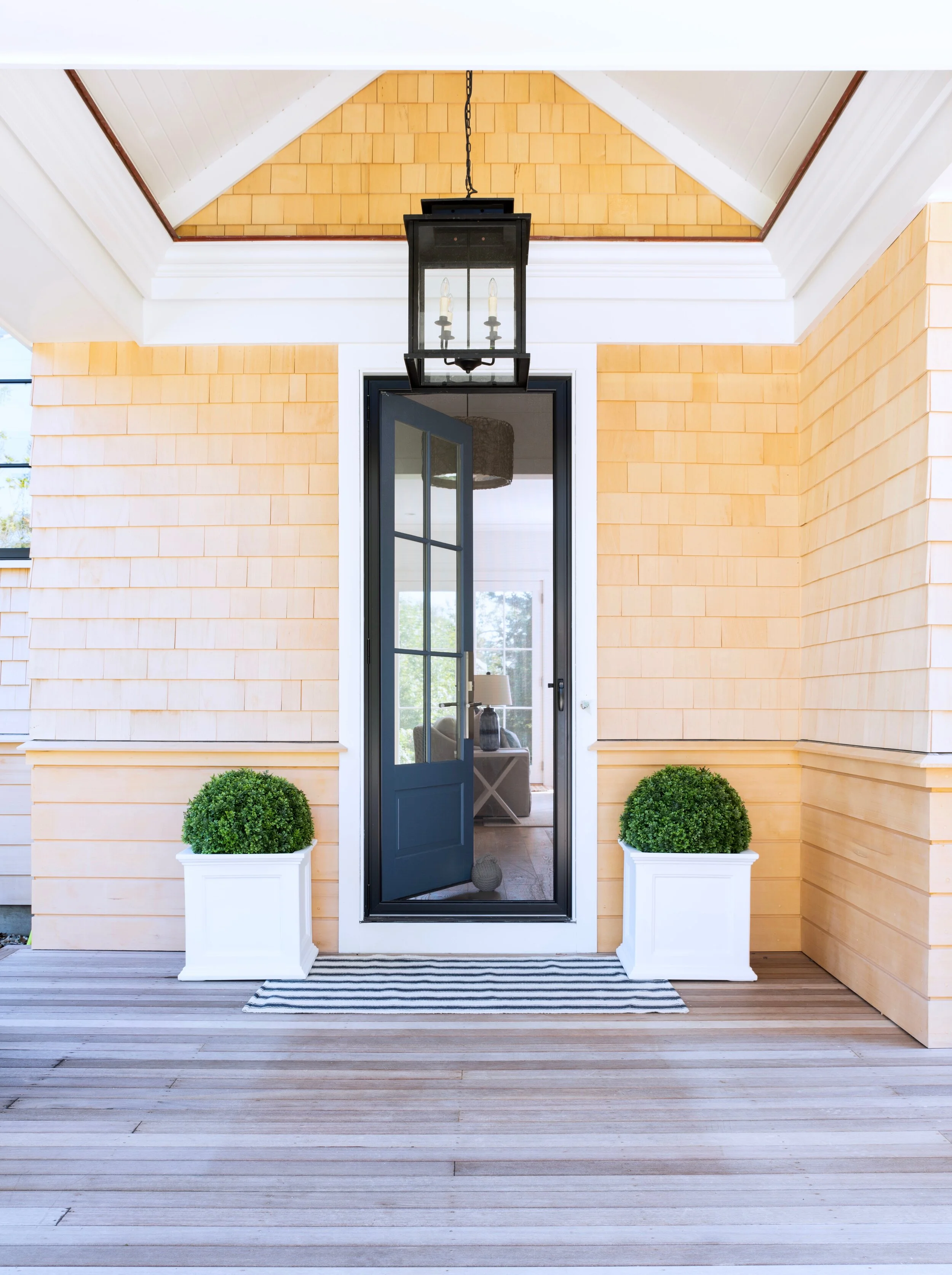 RI Beach House - Guest Suite, Powder, and Entry — Meredith Rodday Design