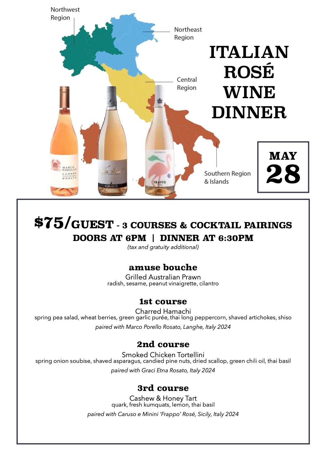 ITALIAN ROSÉ WINE DINNER