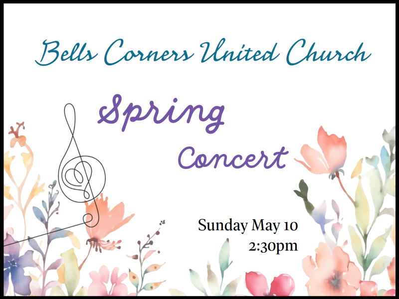 BCUC Spring Concert, Sunday May 10, 2:30 pm