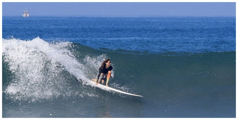 Local surfer Ashley Chakeris