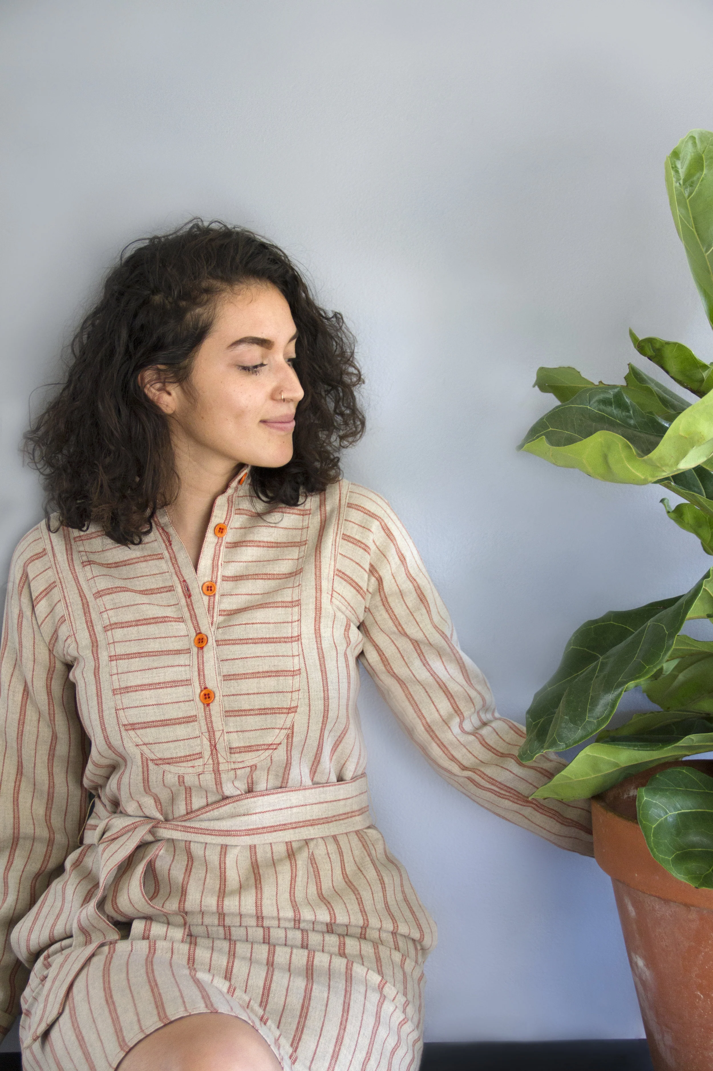 Natural Beauty Striped Pocket Dress