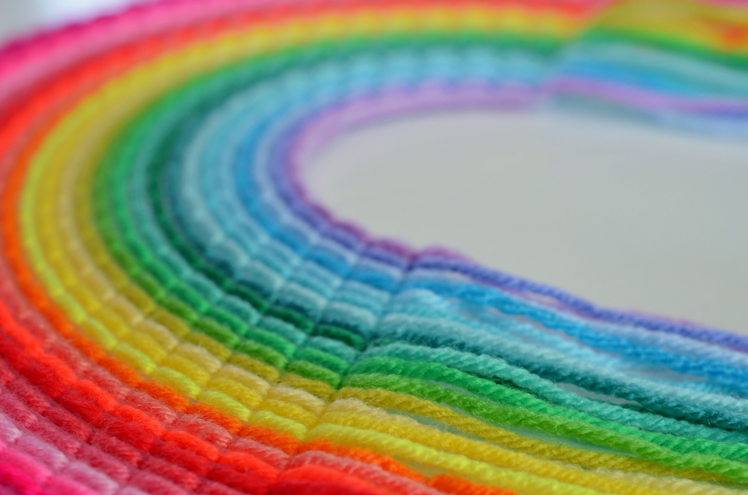 Plastic Canvas Rainbow and Frame Yarn Ornaments - Crafting Cheerfully