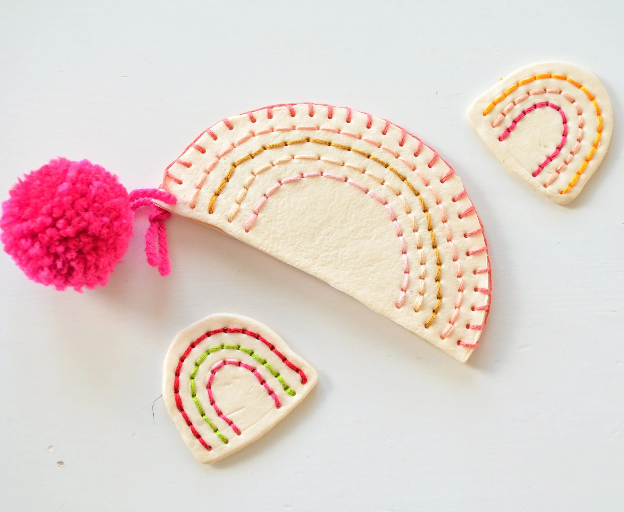 FIMO Leather Effect Rainbow Pouch