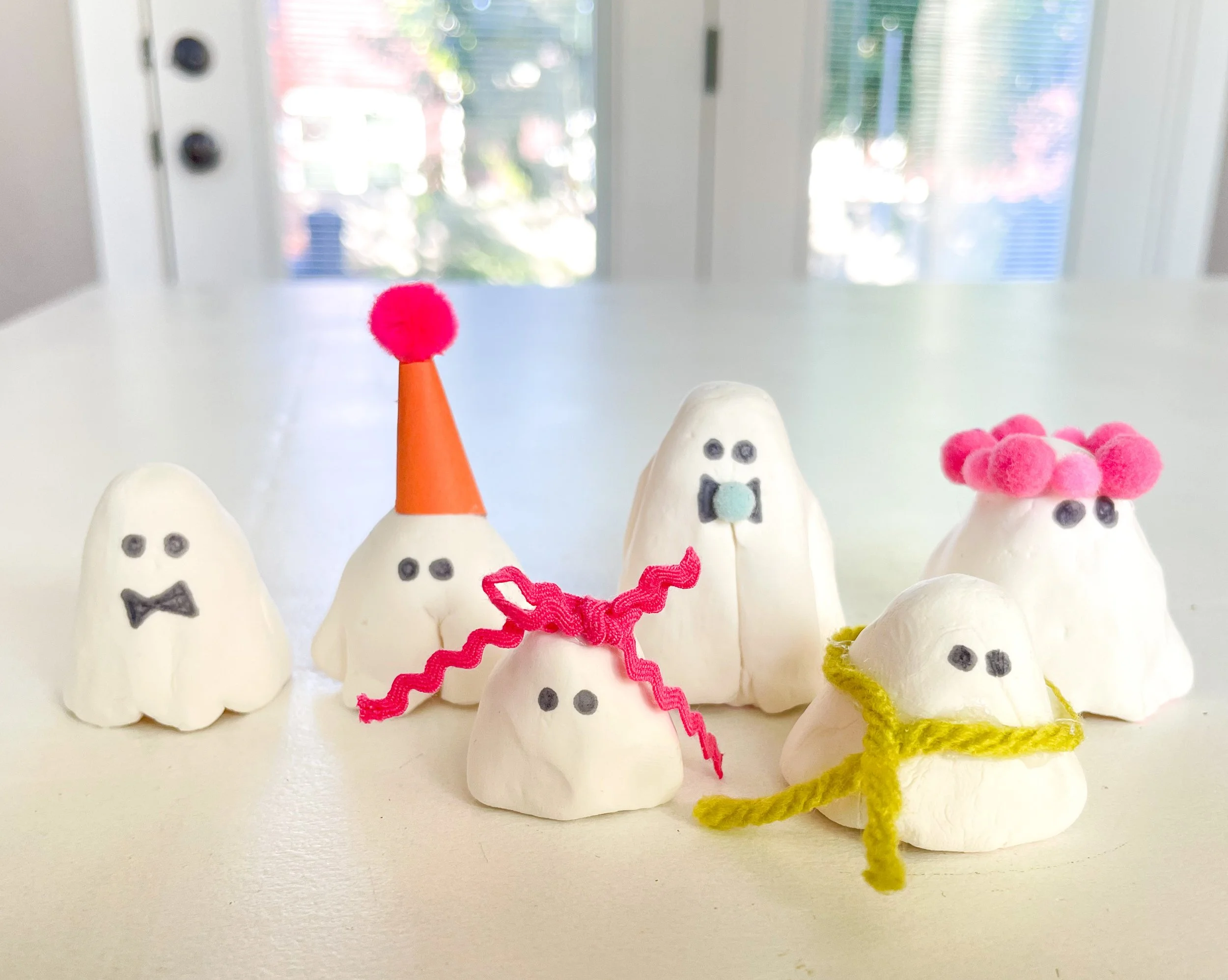 Air Dry Clay Halloween Ghosts