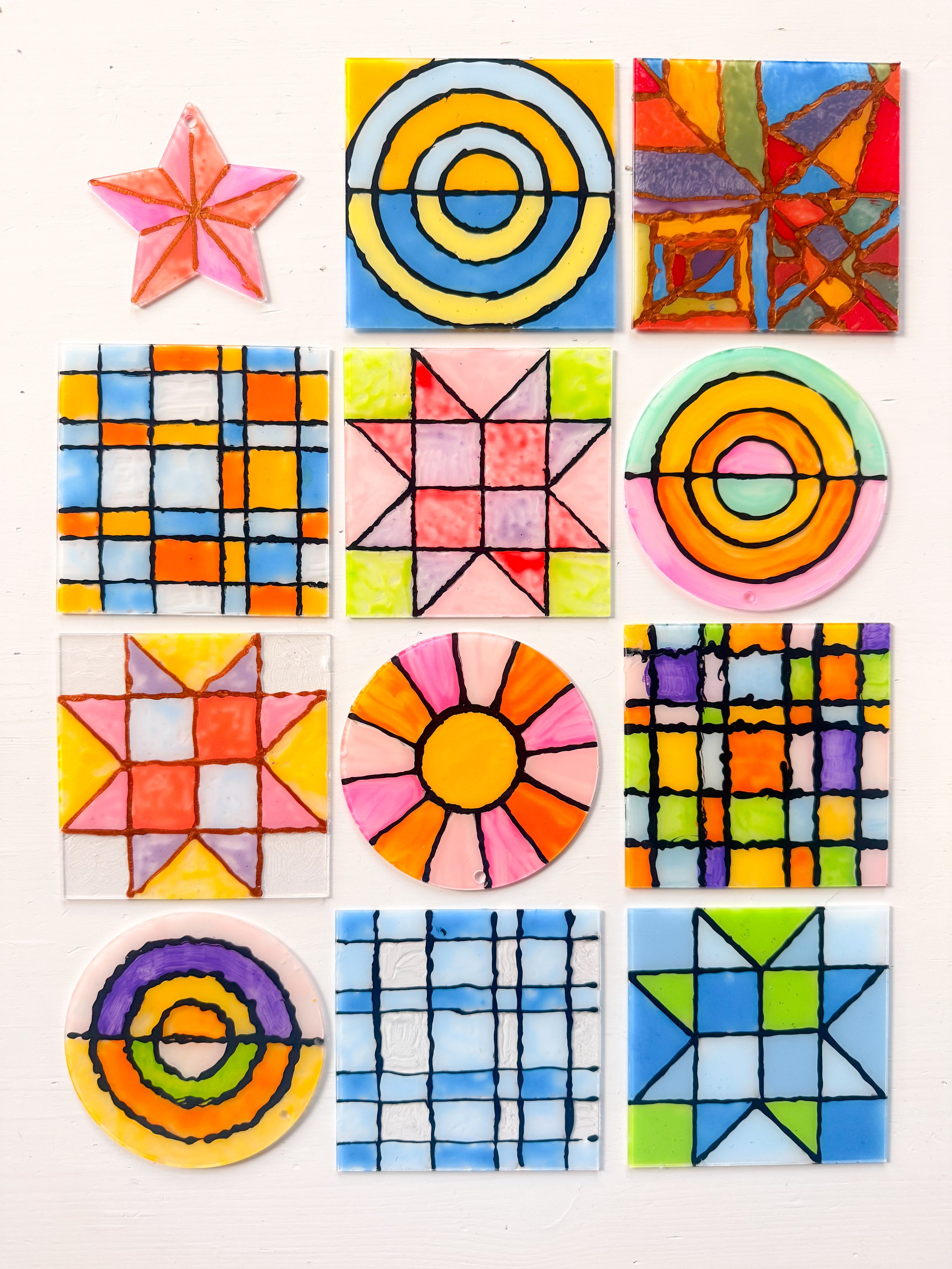 90s Summer Craft Series: Faux Stained Glass