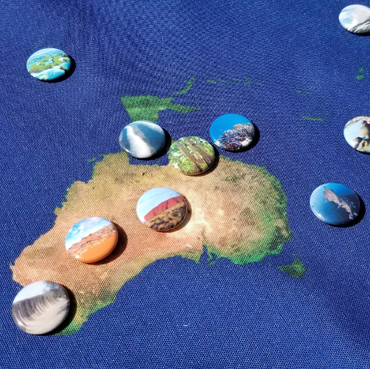 Oceania (Australia) pin map — Hatching Curiosity