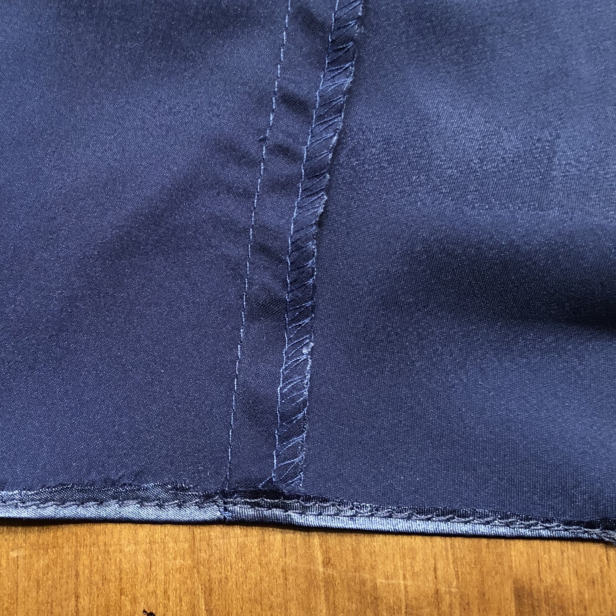  Press and trim the excess seam allowance 