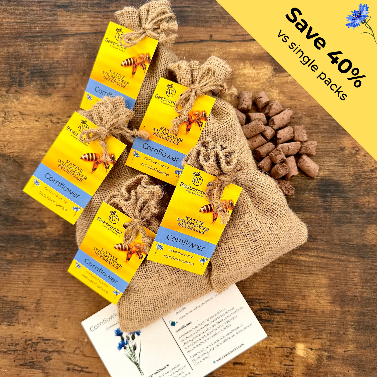 5 Packs of Cornflower Bombs by Beebombs
