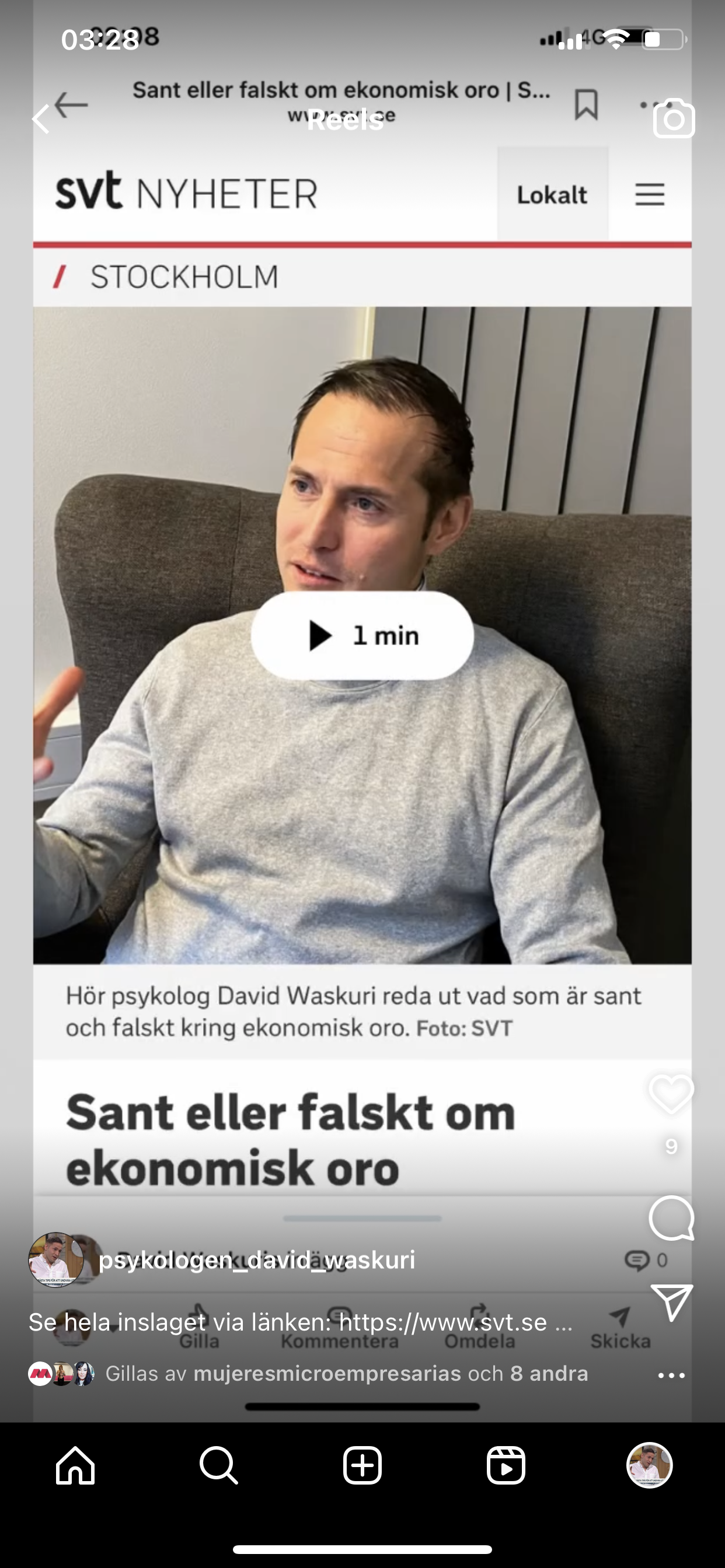 SVT - Nyheterna - Sant eller falskt om ekonomisk oro