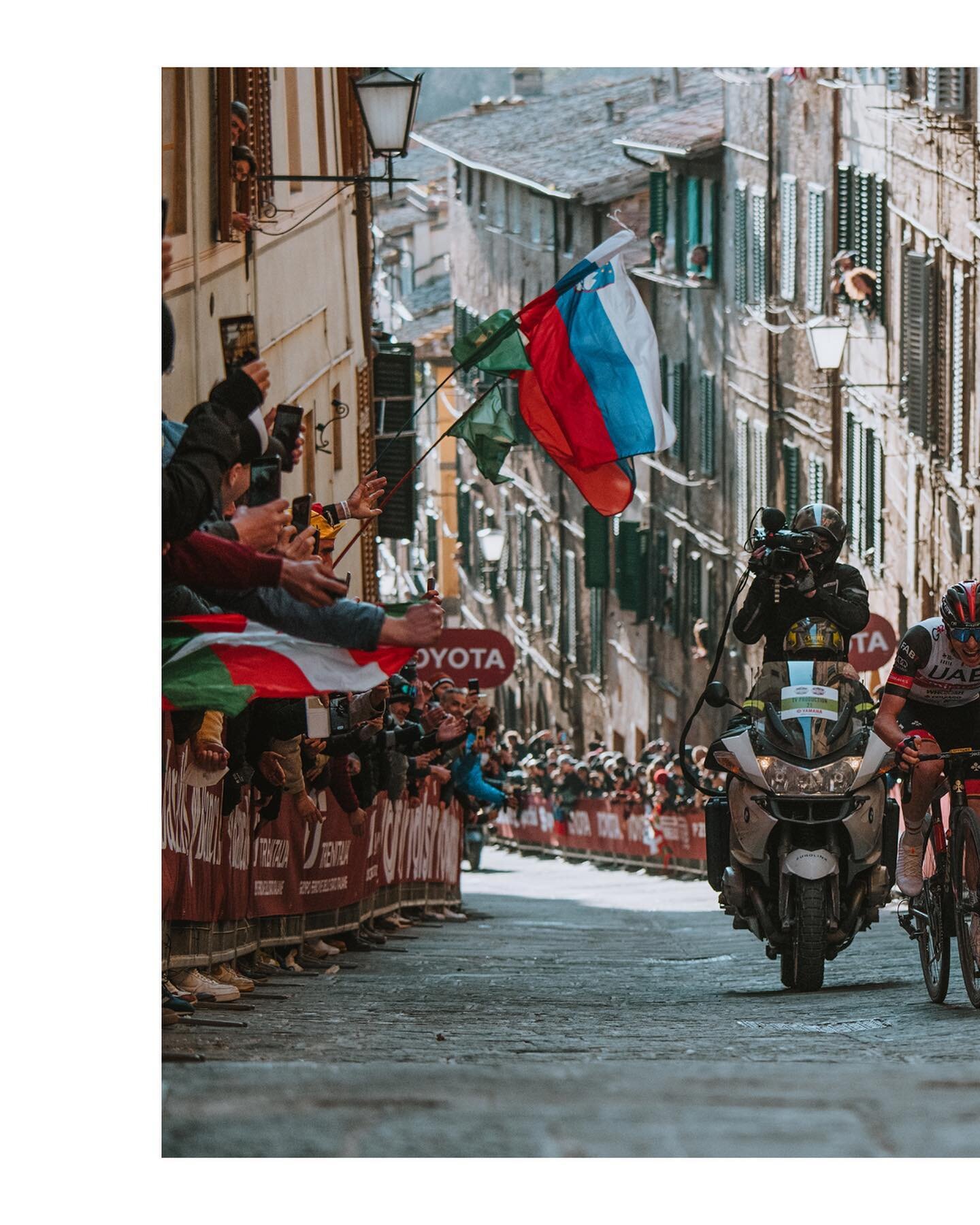 It was a very enjoyable first visit to Strade Bianche. The Tuscan countryside and the white roads make for a beautiful and unique canvas for the riders. But the picture that tells the story of the race is Tadej Pogacar arriving alone in Siena well cl