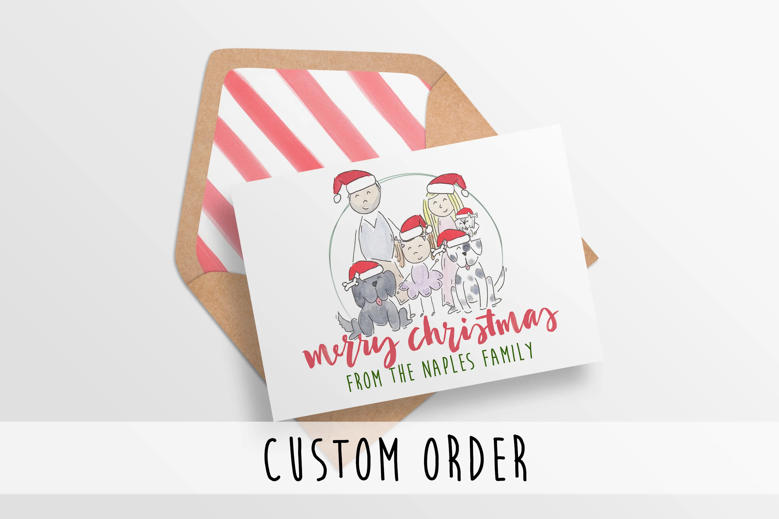 Custom Family Holiday Portrait