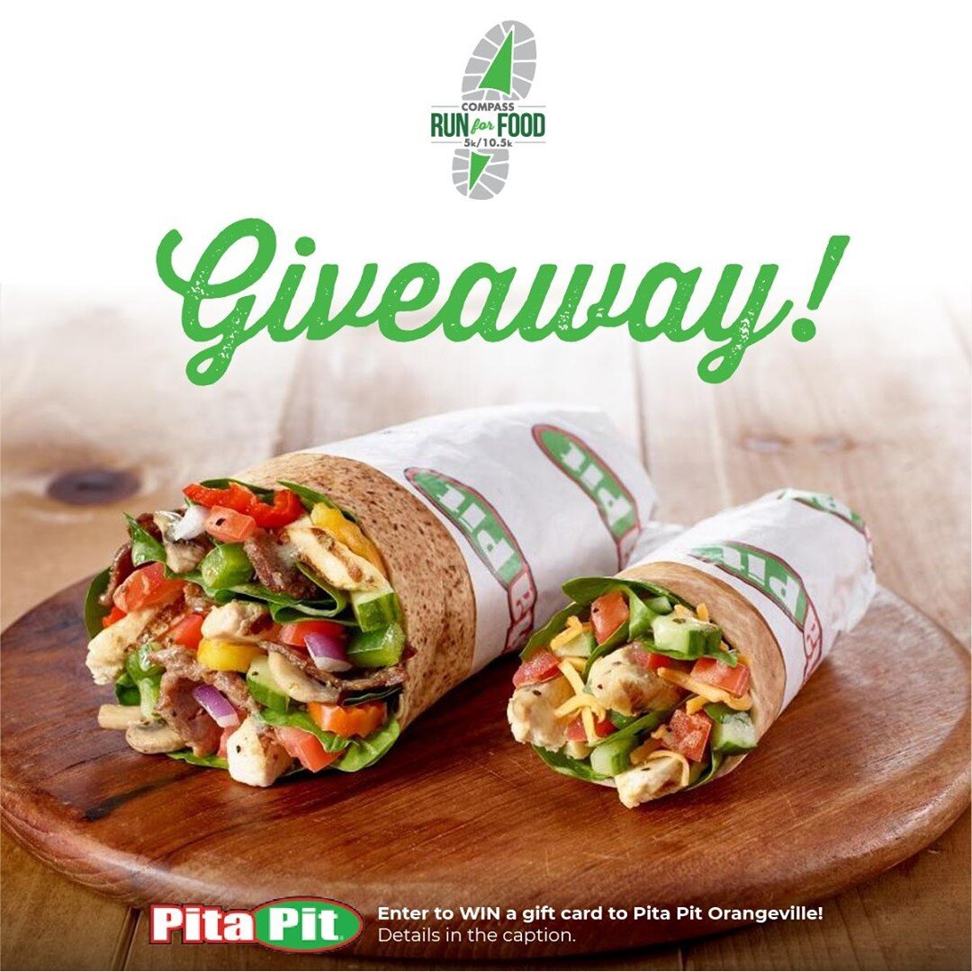 🎉 G I V E A W A Y ! 🎉

What do you enjoy most about Compass Run for Food? Comment below to be entered in our contest to win a $25 gift card from our sponsor Orangeville Pita Pit! 2 winners will be announced next Wednesday!

#weeklywin #CompassRunFo