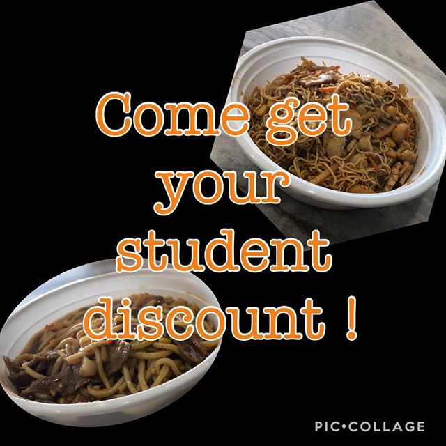 Go to school or college bring in your student ID and receive 10% off your order! #whatthefriedrice #eatfriedrice #studentdiscount